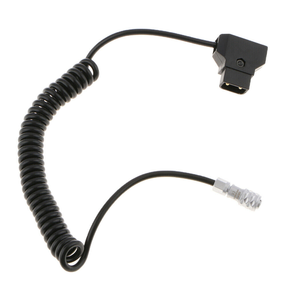 Coiled D-Tap 2Pin Power Cable for BMPCC Blackmagic Pocket Cinema Camera 4K