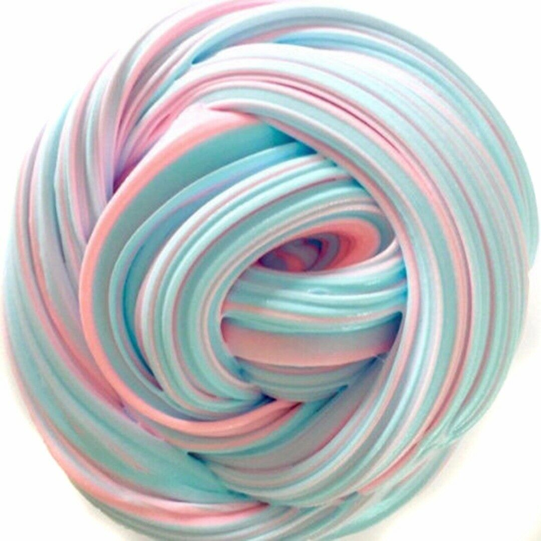 60ml Pink & Blue Fluffy Floam Slime Mud Toys Kid Funny Gift Reduce Stress Craft