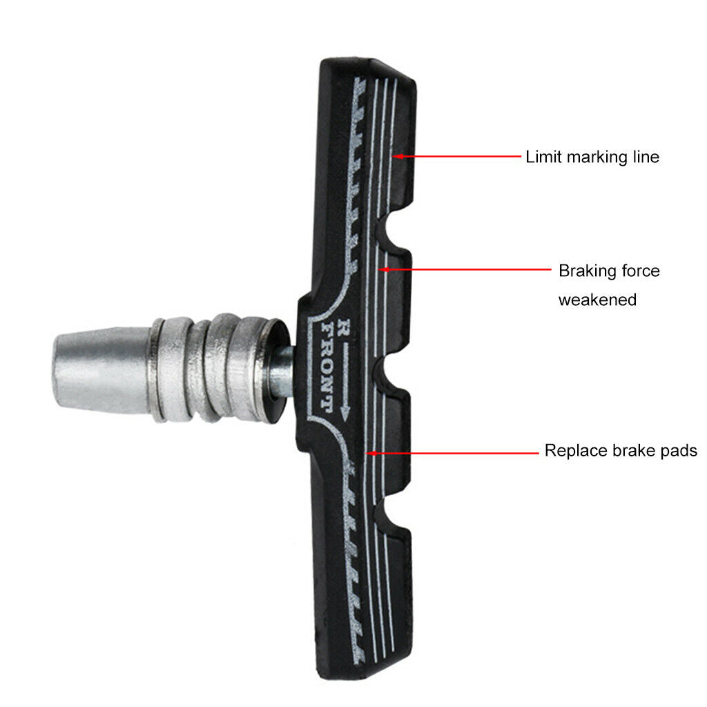 Rubber Bike V Brake Pad   Blocks Anti-Slip Durable Cycle Accessories