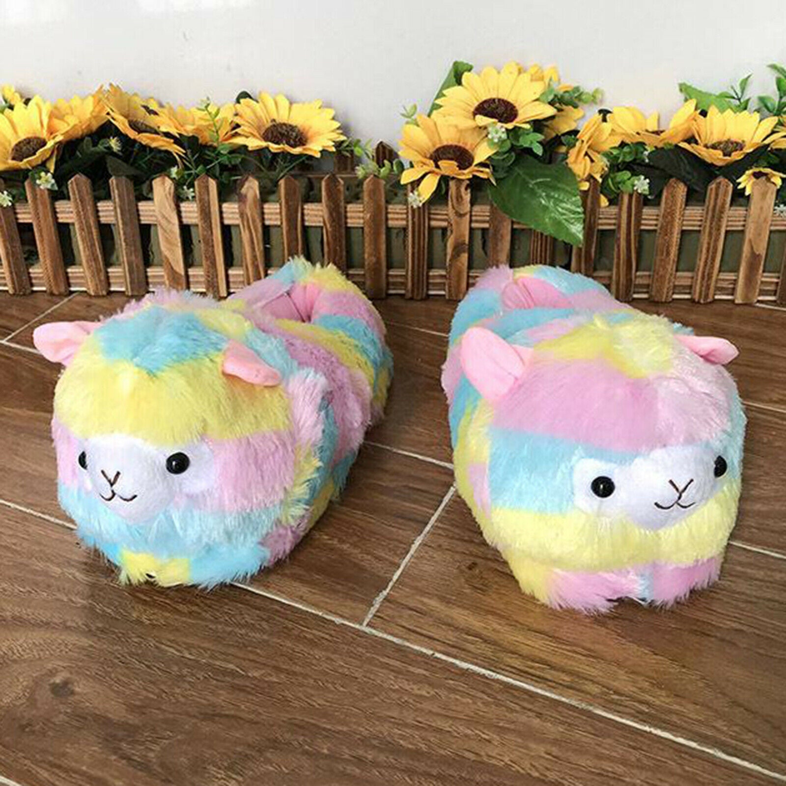 Cute Plush Soft Animal Sheep Women Plush Slippers Winter Warmer House Slipper