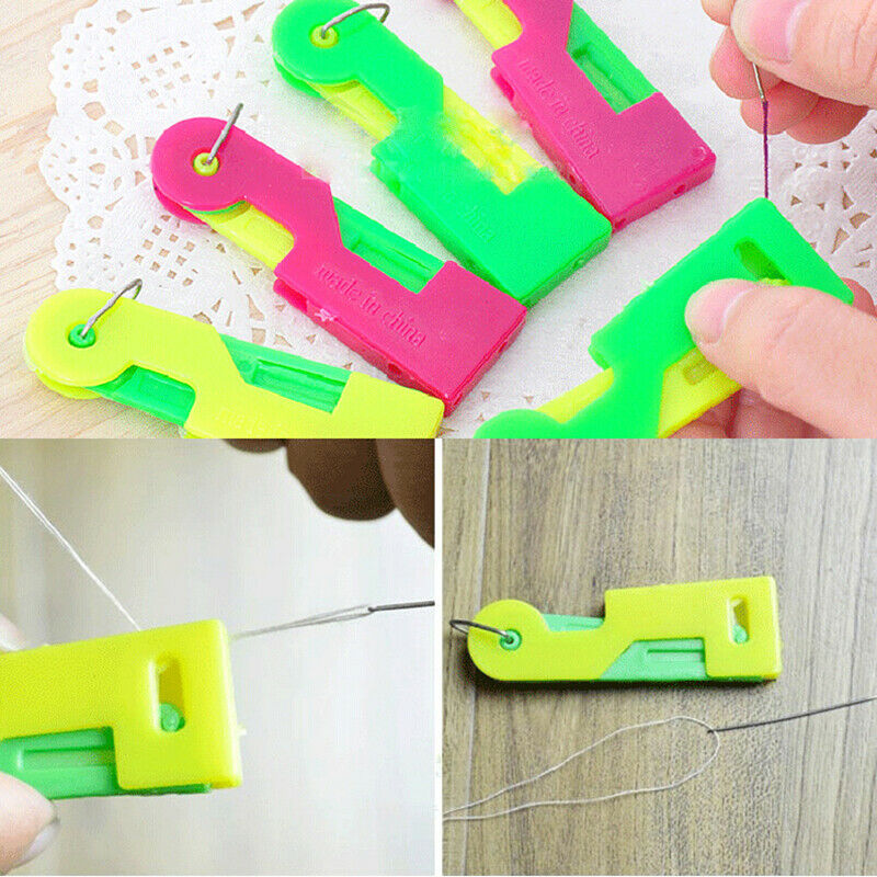 4Pcs Automatic Needle Threader Plastic Easy To Use Stitch Sew Hem Sewing .l8