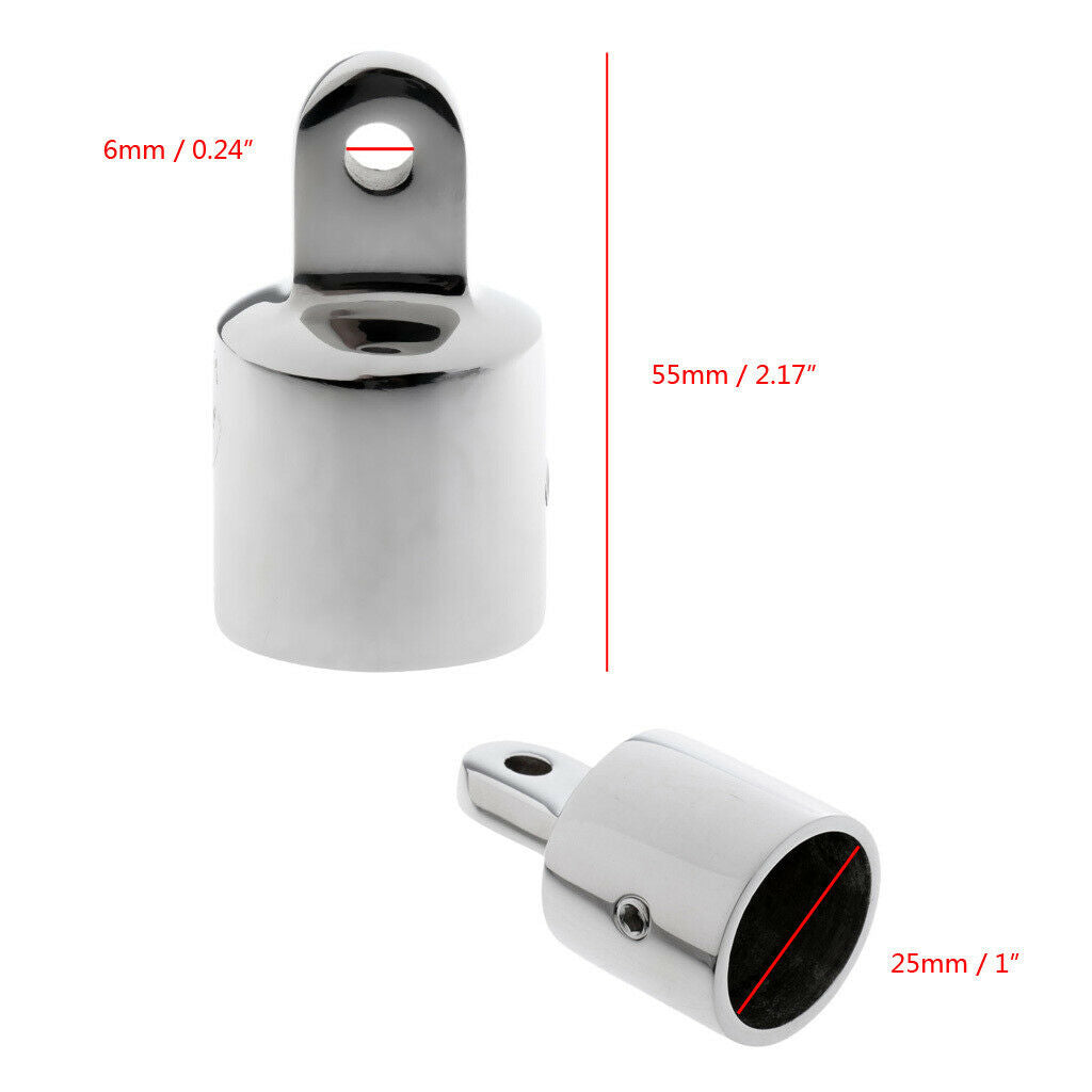 2 Pieces Eye End   Bimini Top Fitting Boat Hardware 316 Stainless Steel