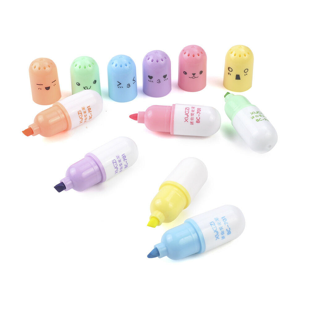 Multi-Coloured Pen Supplies Graffiti Writing School Office 6 Face Stationery