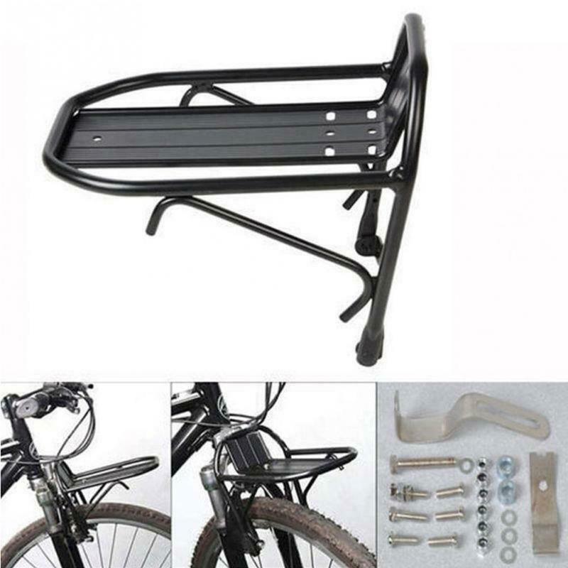 Bicycle Front Rack Aluminum Alloy Bike Luggage Shelf Carrier Panniers Bracket