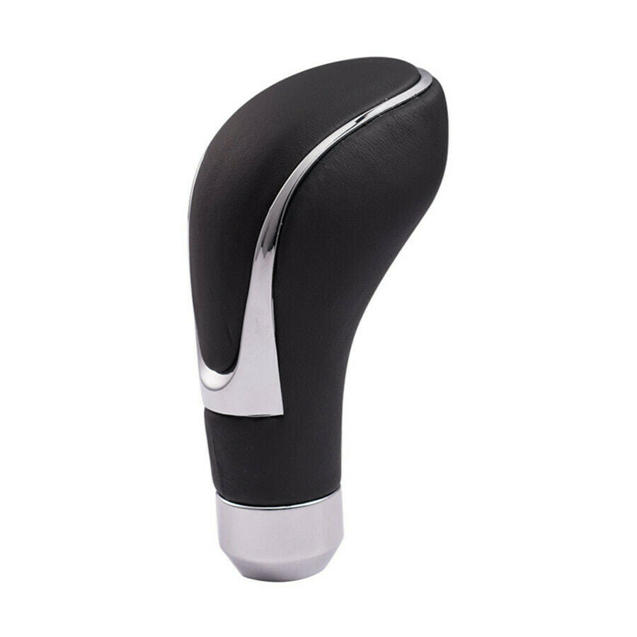 Black Leather Car Gear Shift Knob Shifter Lever Grip Manual Automatic Universal