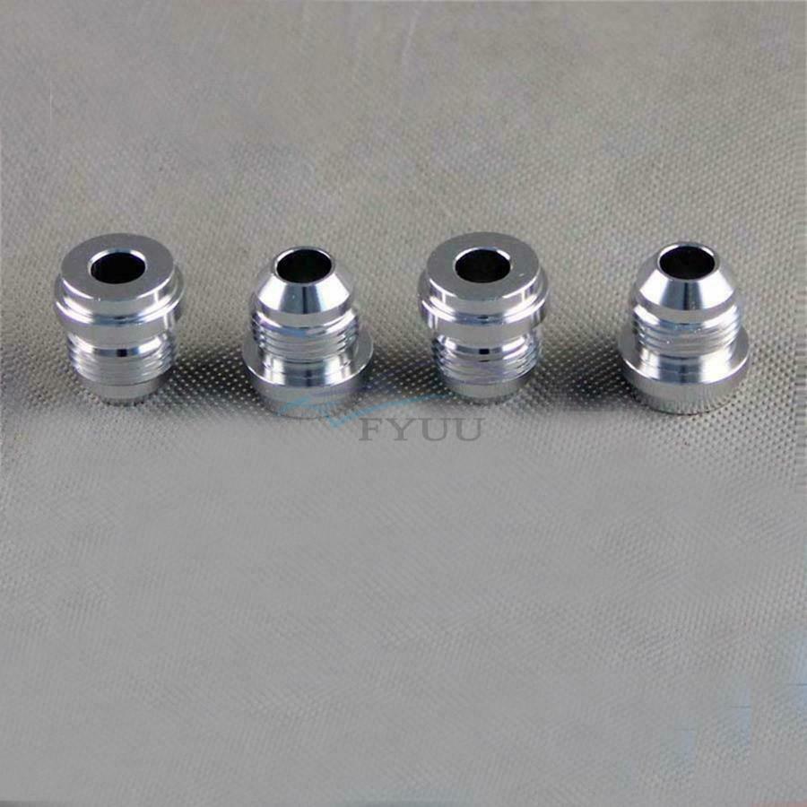 2× AN8 Aluminum Alloy Weld On Bung Hose Fitting Adapter Fuel Oil Cooler For Cars