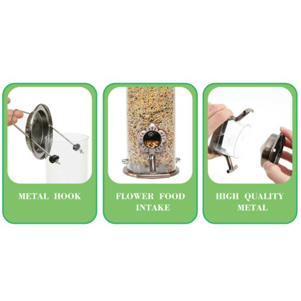 Wild Bird Feeder Nuts Food Dispenser Holder for Outside Yard Garden Hangings