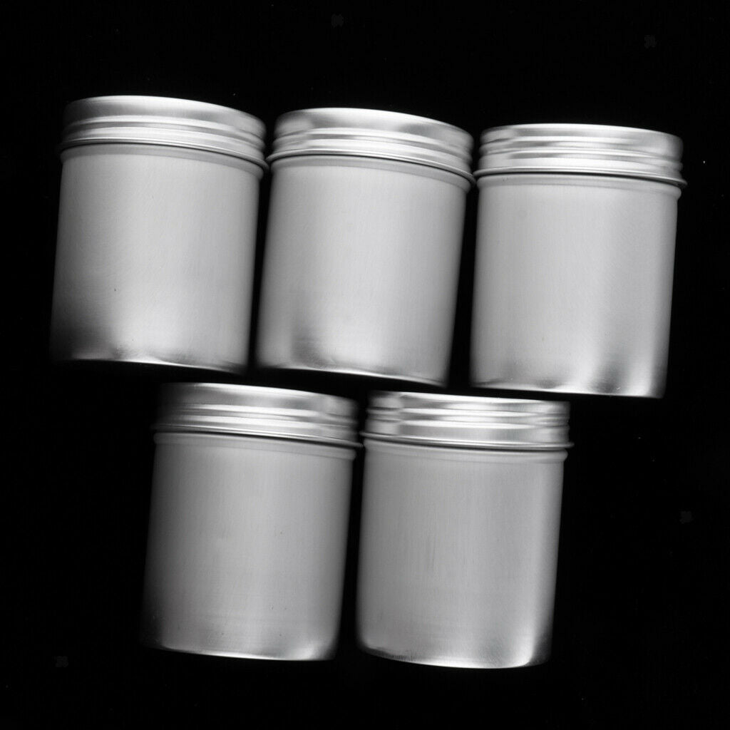 10pcs Aluminum Tin Jar Cans Container Cosmetic Soap Candle Travel 100ml 80ml