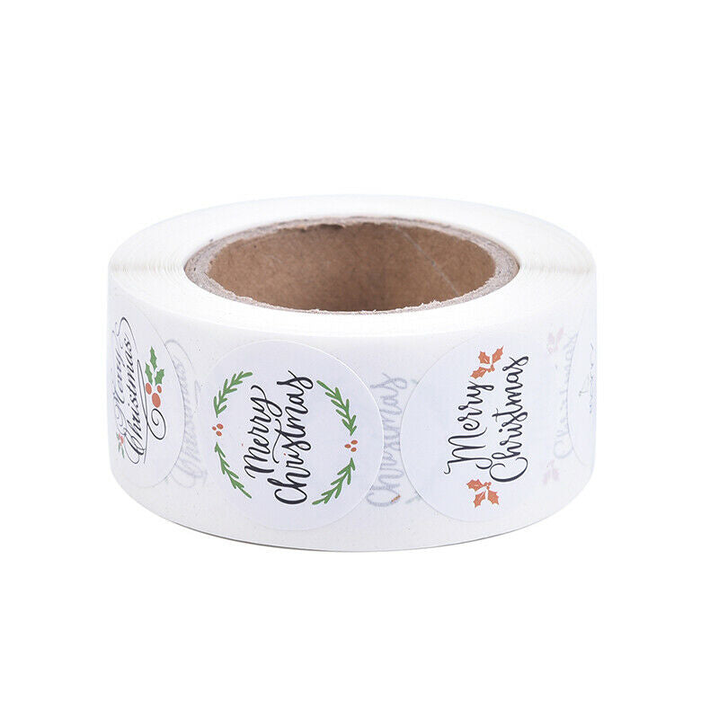 500Pcs Merry Christmas Stickers Red Green Christmas Style Label Gift Dec.l8