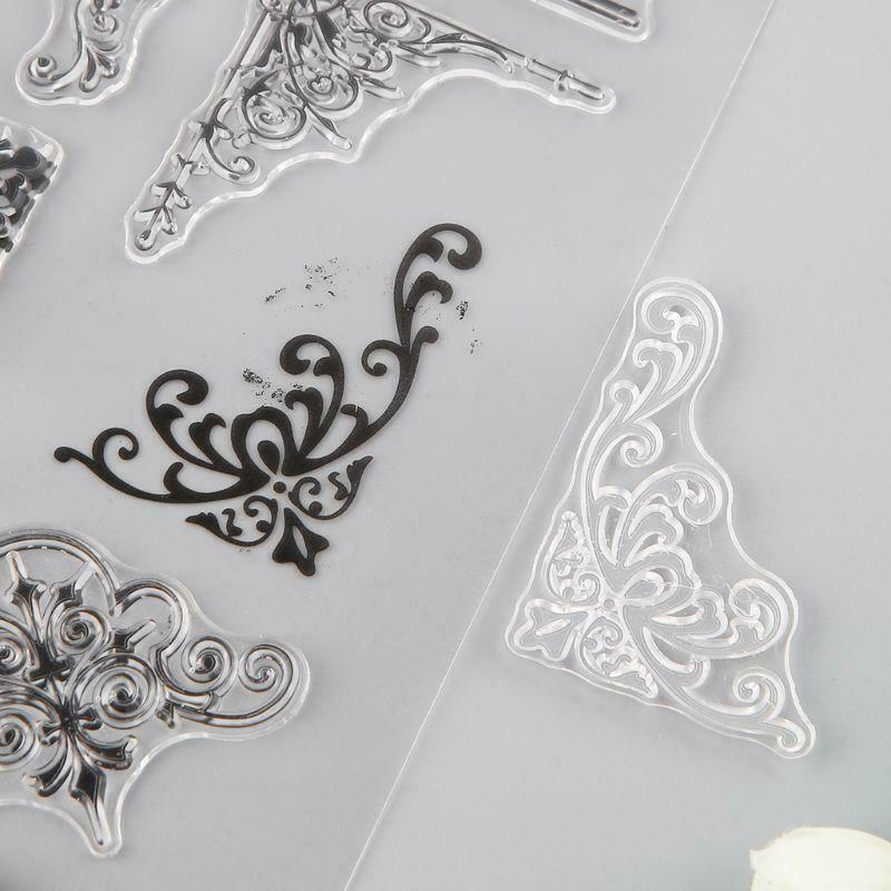 Corner Silicone Clear Seal Stamp DIY Scrapbooking Embossing Photo Album Decor