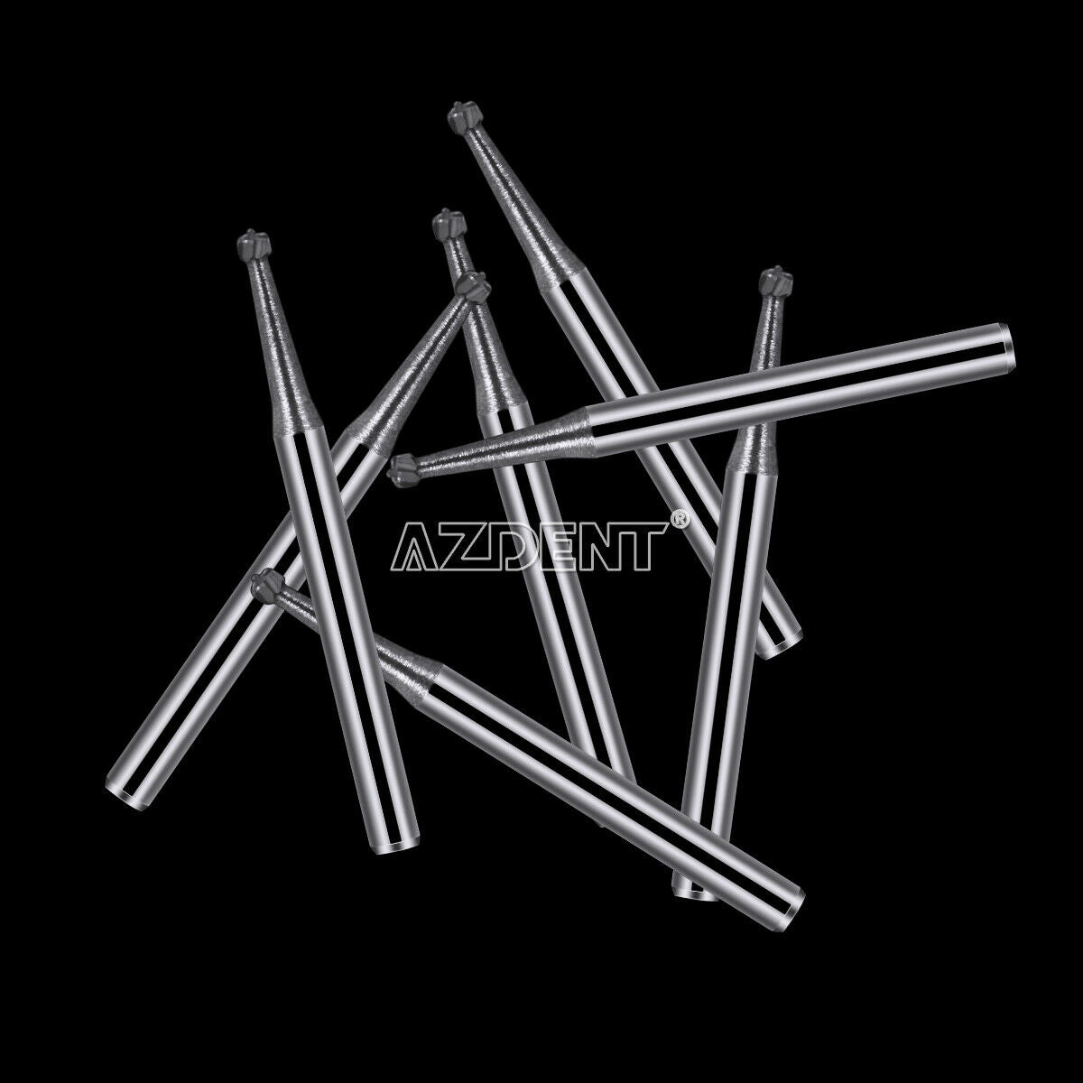 10X Dental Lab Carbide Tungsten Steel Burs Drill for High Speed Handpiece FG 2