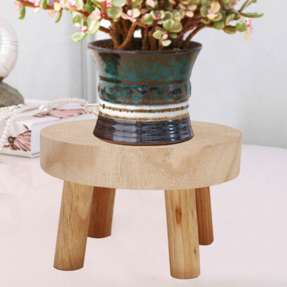 Wood Rack Holder Plant Flower Pot Stand Stool Wooden Garden Home Display Holder