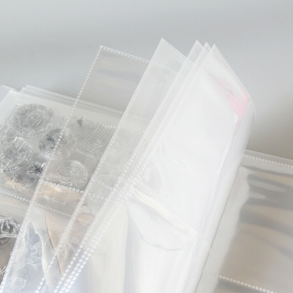 80 Pcs Clear Stamps & Die Storage Box Seal Album Pocket Holder Organizer Crafts