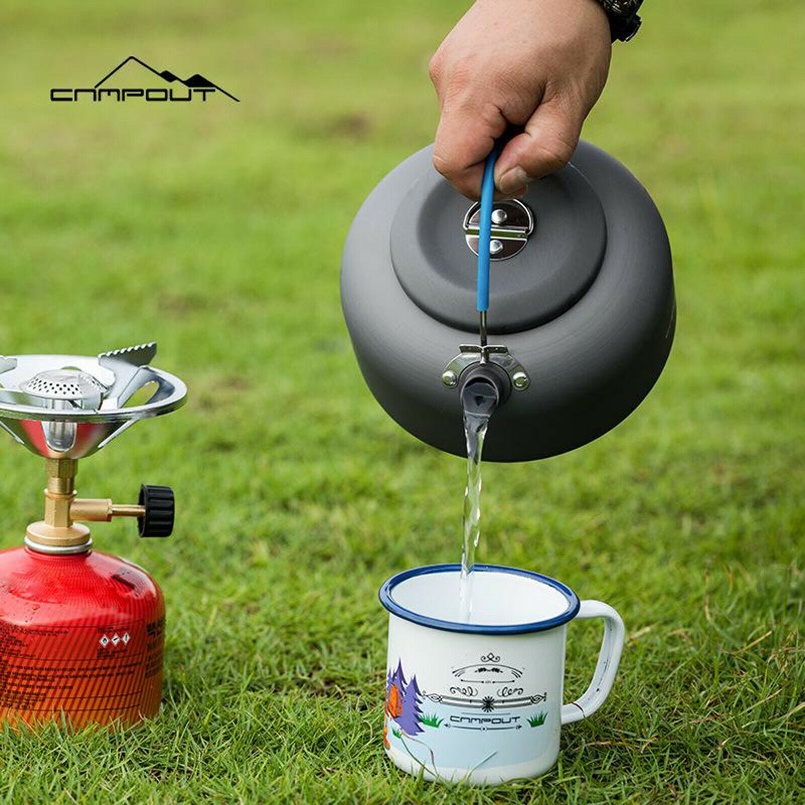 Portable Camping Water Kettle Coffee Pot Travel Campfire Teapot Ultralight