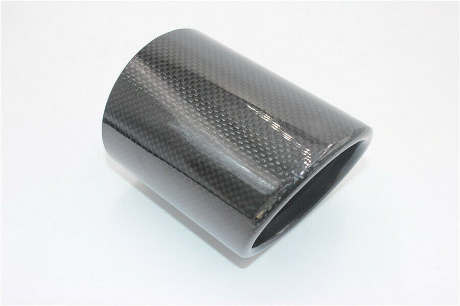 4" Outlet Car Carbon Fiber Exhaust Tip Shell Cover Sleeve Muffler Pipe Shroud
