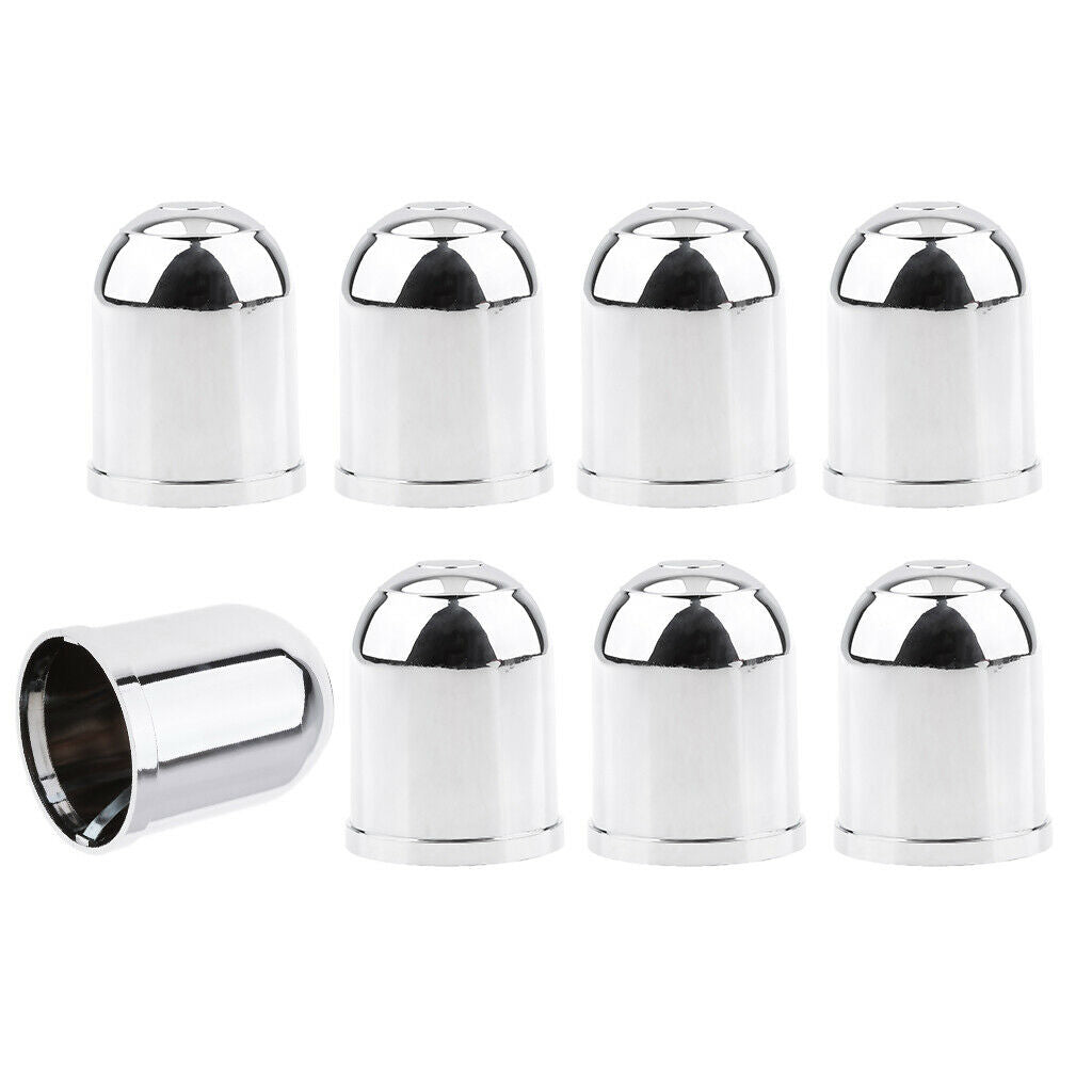 8pcs 50mm Chrome ABS Tow Bar Ball Cover Cap Auto Car Towing Hitch Towball