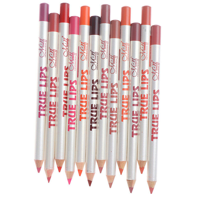 12 Colors Lipliner Pencil Waterproof Lip Eye Brow Cosmetic Makeup Colorful PBDA