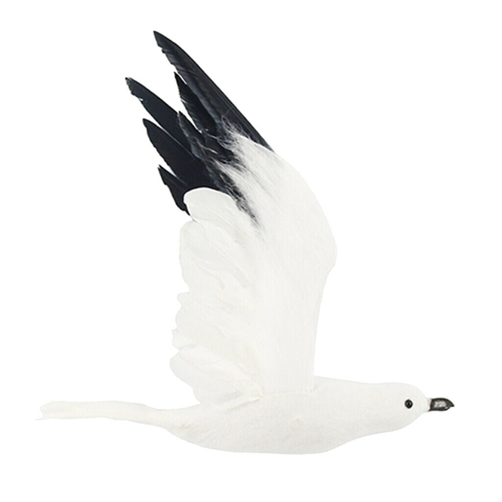 Flying Foam Seagull Birds Statue Wall Hanging Art Decor Home Ornament Size M
