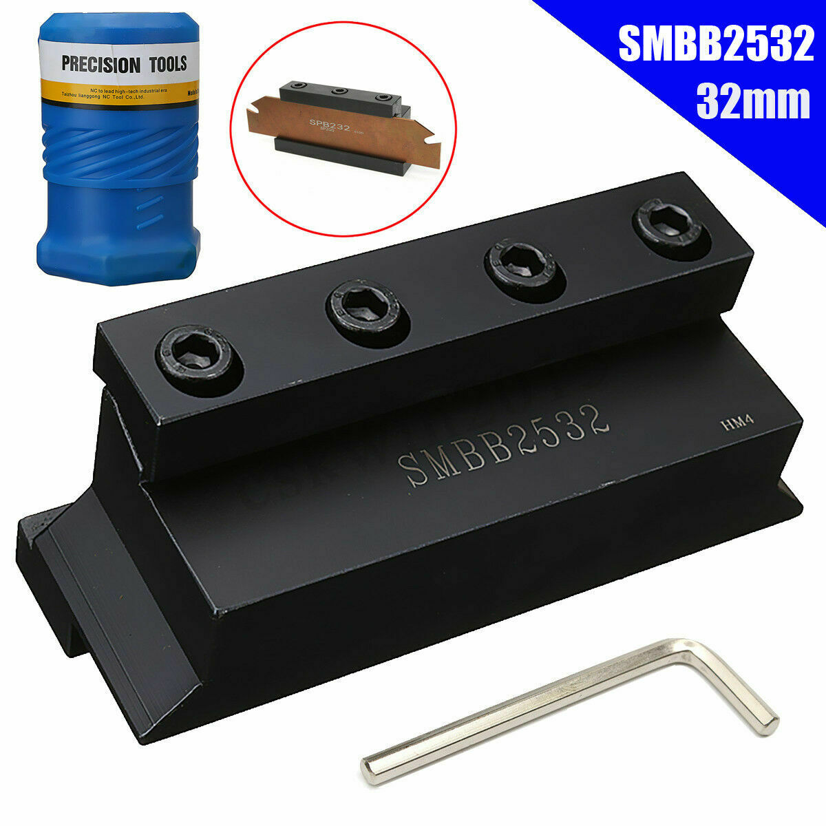 SMBB2532 Cut-Off Blade Holder Cutting tool + T-wrench For CNC Milling Cutter