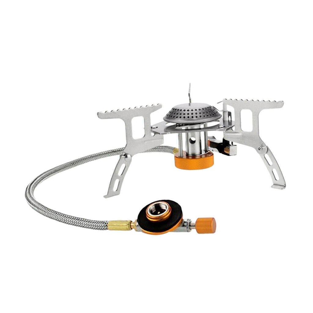 Foldable Camping Stove Piezo Ignition Burner Backpacking Accessories
