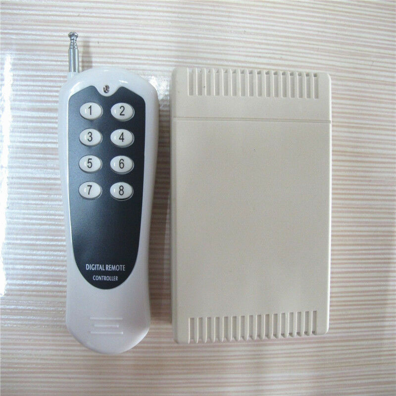 8-CH Channel DC 12V Relay RF Switch 1000m Remote Control Transmitter+ Receiver