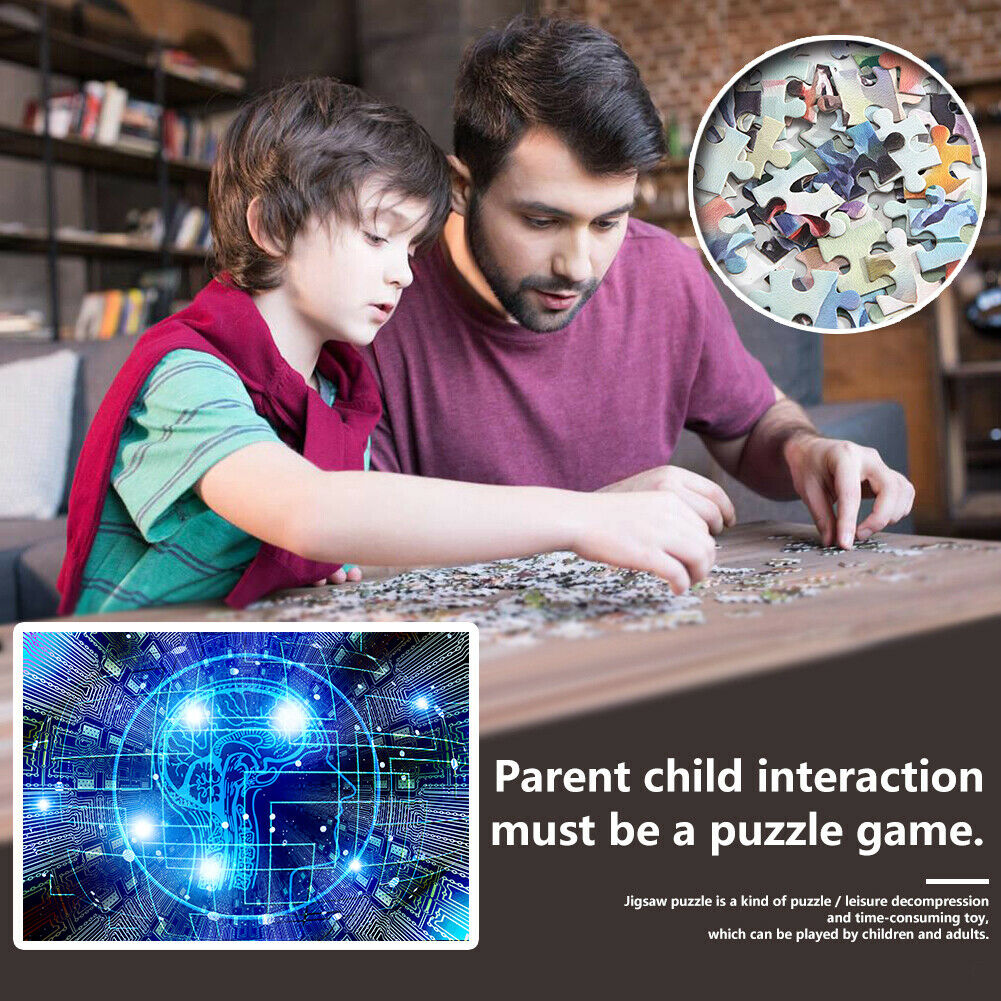 1000pcs DIY Brainstorm Picture Puzzle Educational Learning Assembling Toys @