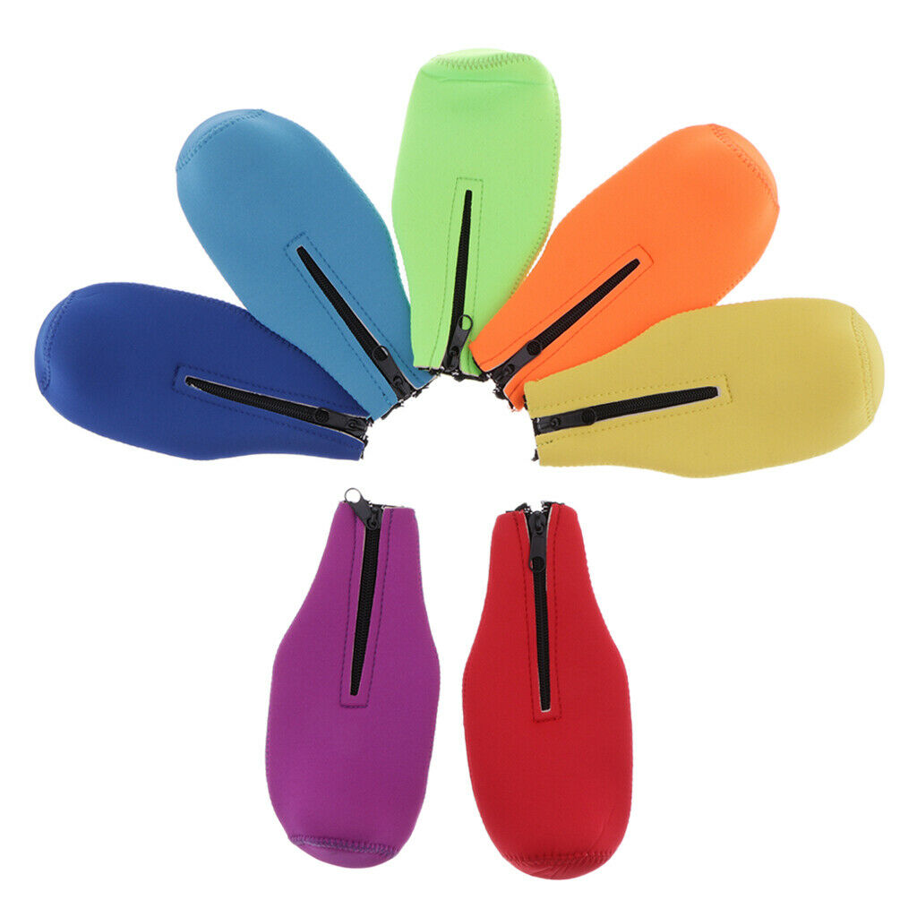 7 Color Rainbow Bottle Can Tin Cooler Holder Neoprene Zipper Chilling Full Cover