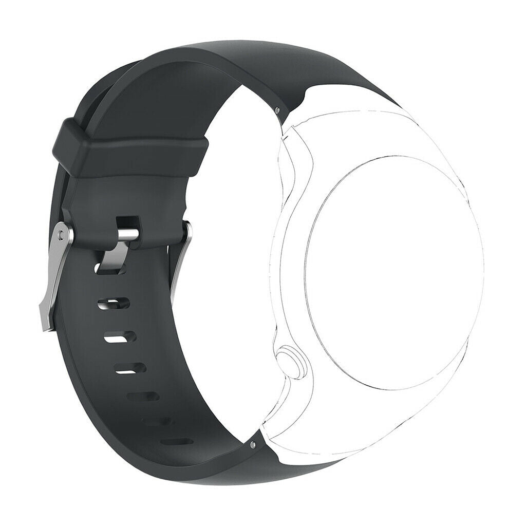 2x Sports Watch Band Wrist Strap Belt and Buckle For Garmin Approach S3 Black