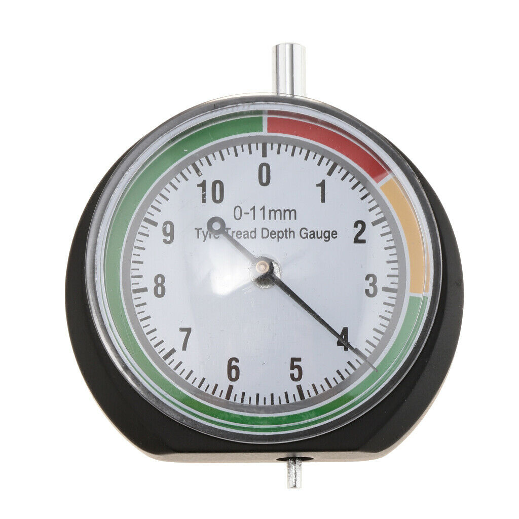 Stainless Steel 0-11mm Tyre Tread Depth Gauge Car Motorcycle Wheel Measure