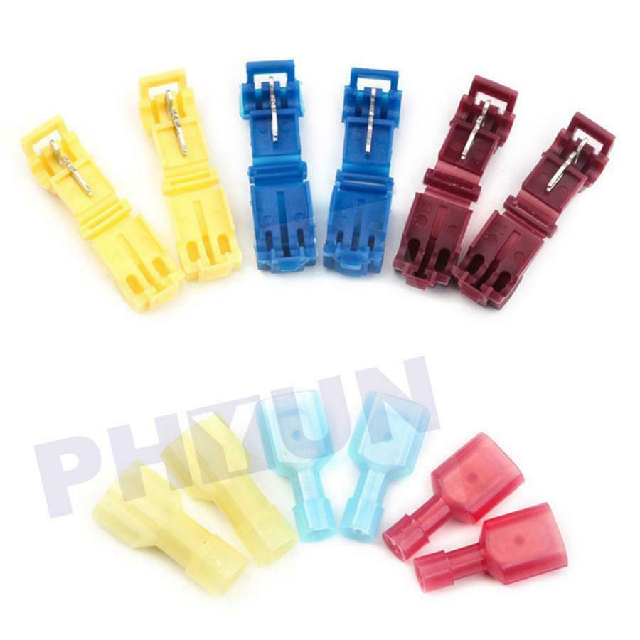 240PCS 22-10 AWG T-Tap Quick Insulated Splice Wire Terminal Connectors Combo Kit