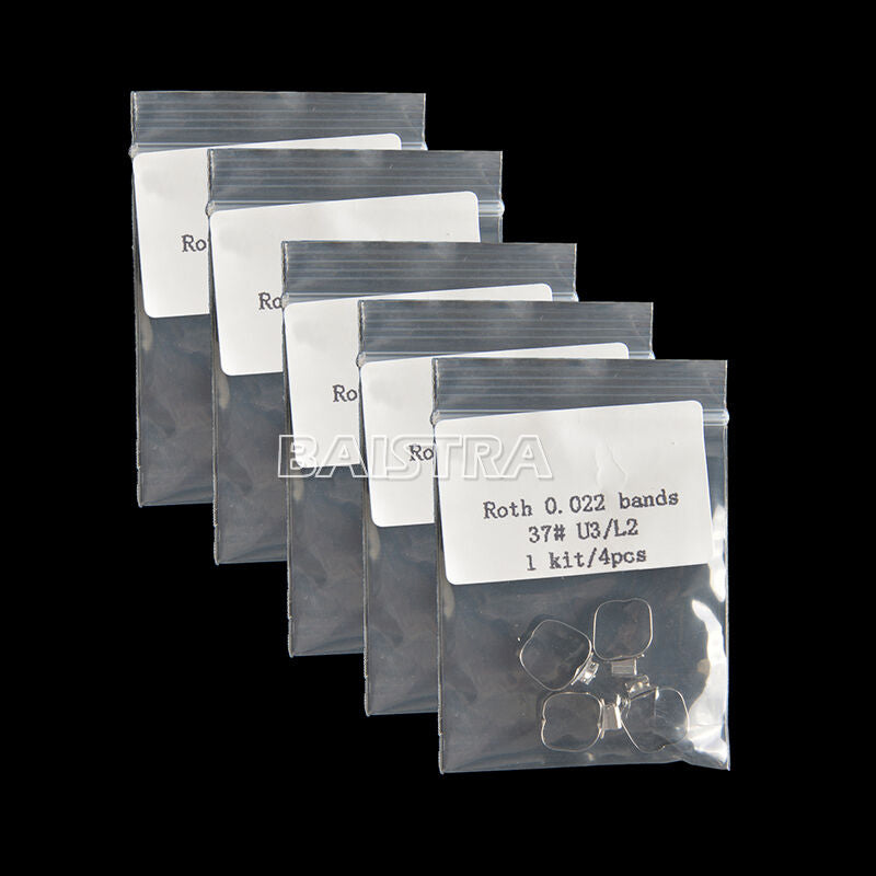 50Sets Dental Orthodontic Buccal Tube Bands for 1st Molar Roth 0.022" #37 U3/L2