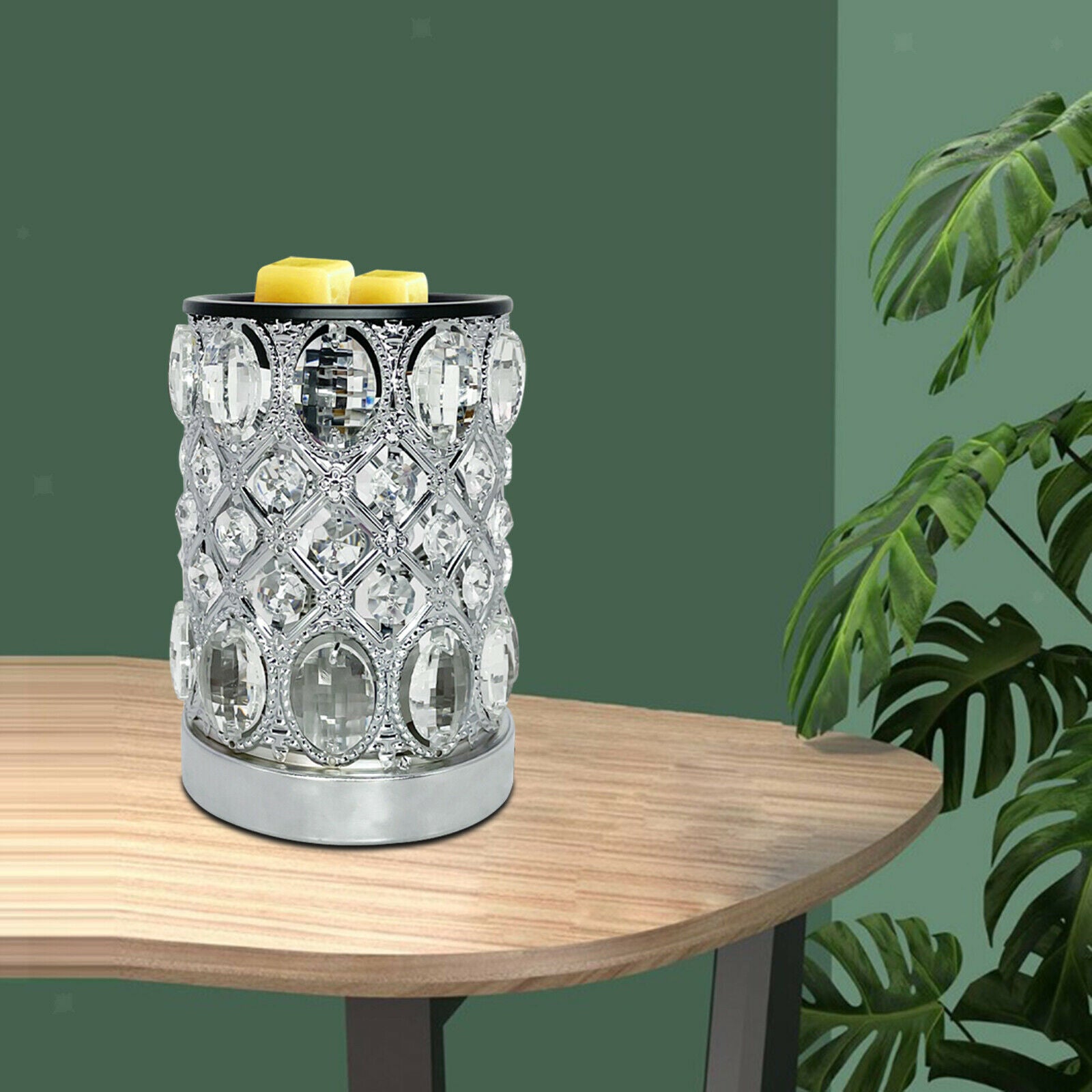 Crystal Candle Warmer Fragrance Wax Melt Lamp Table Light Home UK Plug