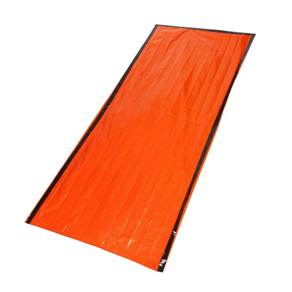 Mylar Thermal Sleeping Bag Portable Orange Blanket Tent