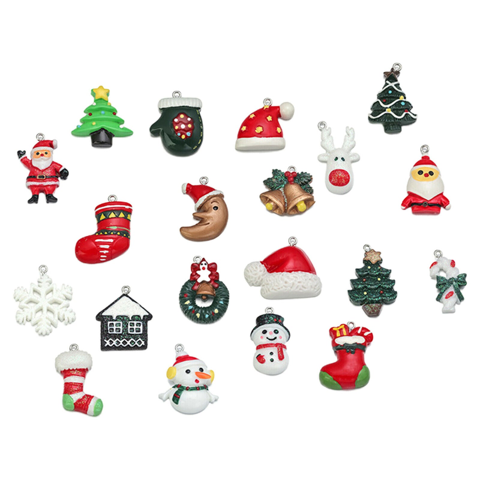 20 Pieces Charms Mini Christmas Styles Pendants for Jewelry Making Supplies