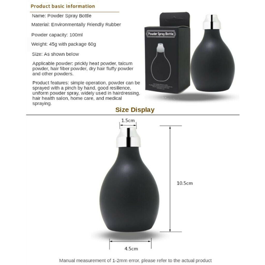 Talc Blower Puffer Salon Powder Spray Bottle Barber Hairdressers Haircut