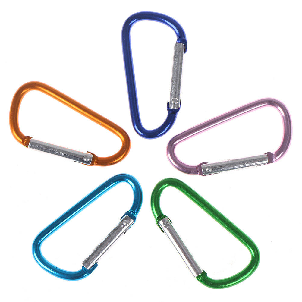 5X aluminum carabiner D-ring key chain clip snap hook-karabiner camping ke.l8