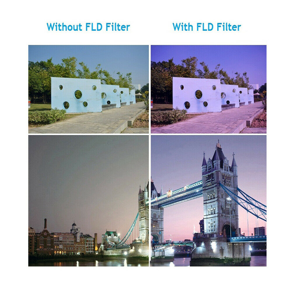 55mm Professional UV CPL FLD Lens Filter Accessory Kit for Canon   Sony DSLR