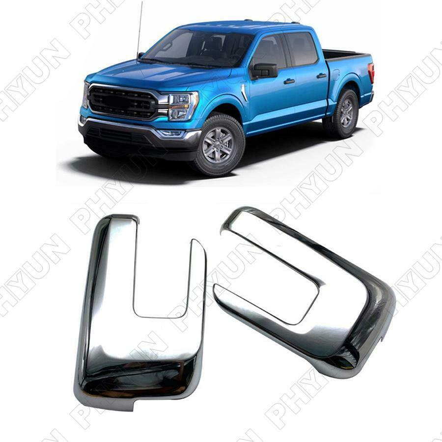 For 2021-22 Ford F150 F-150 Rear View Side Mirror Covers Trim Chrome Decorations