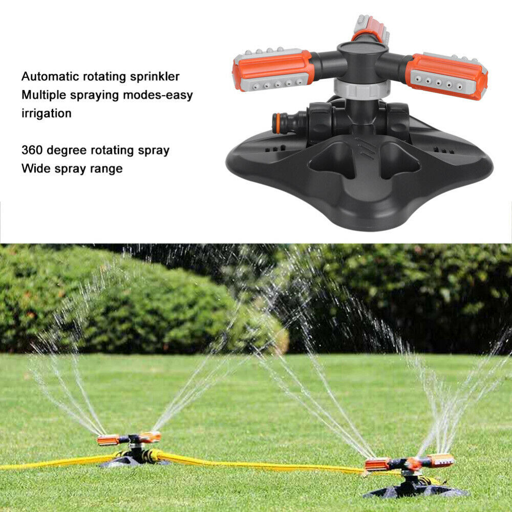 3 Arm Adjustable Garden Sprinkler Lawn Irrigation Spray Nozzle Roof Cooling Tool