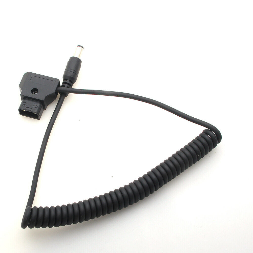 3ft Coiled D-TAP 2Pin Male To DC Extension Cable For DSLR Rig Anton Battery