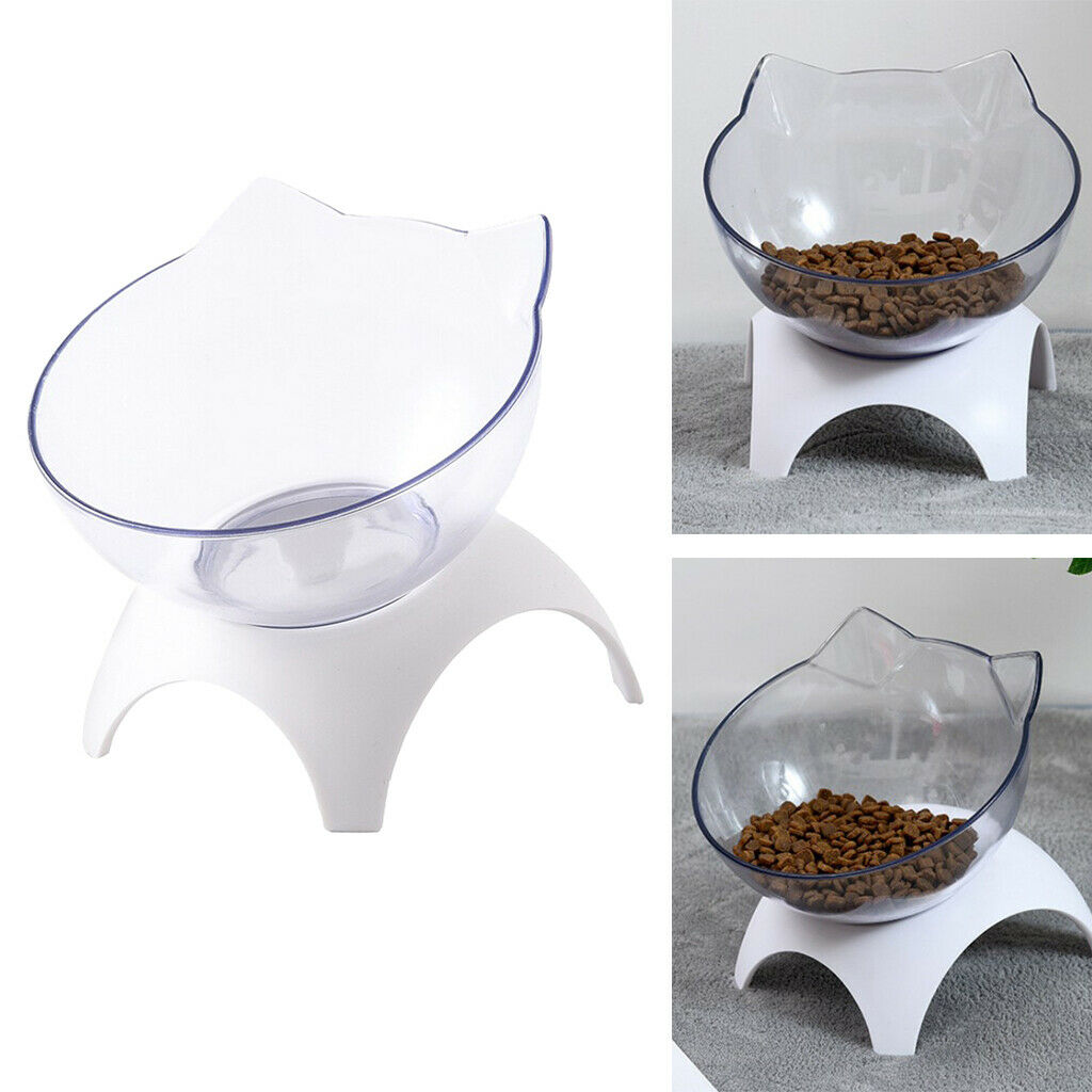 2x Kitten Kitty Elevated Bowls Raised Container Cats and Dogs Single Bowl