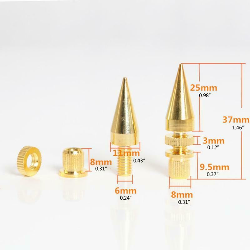 Speakers Stand Base Feet Pad Cone Floor Foot Nail Pure Copper Shockproof Mat