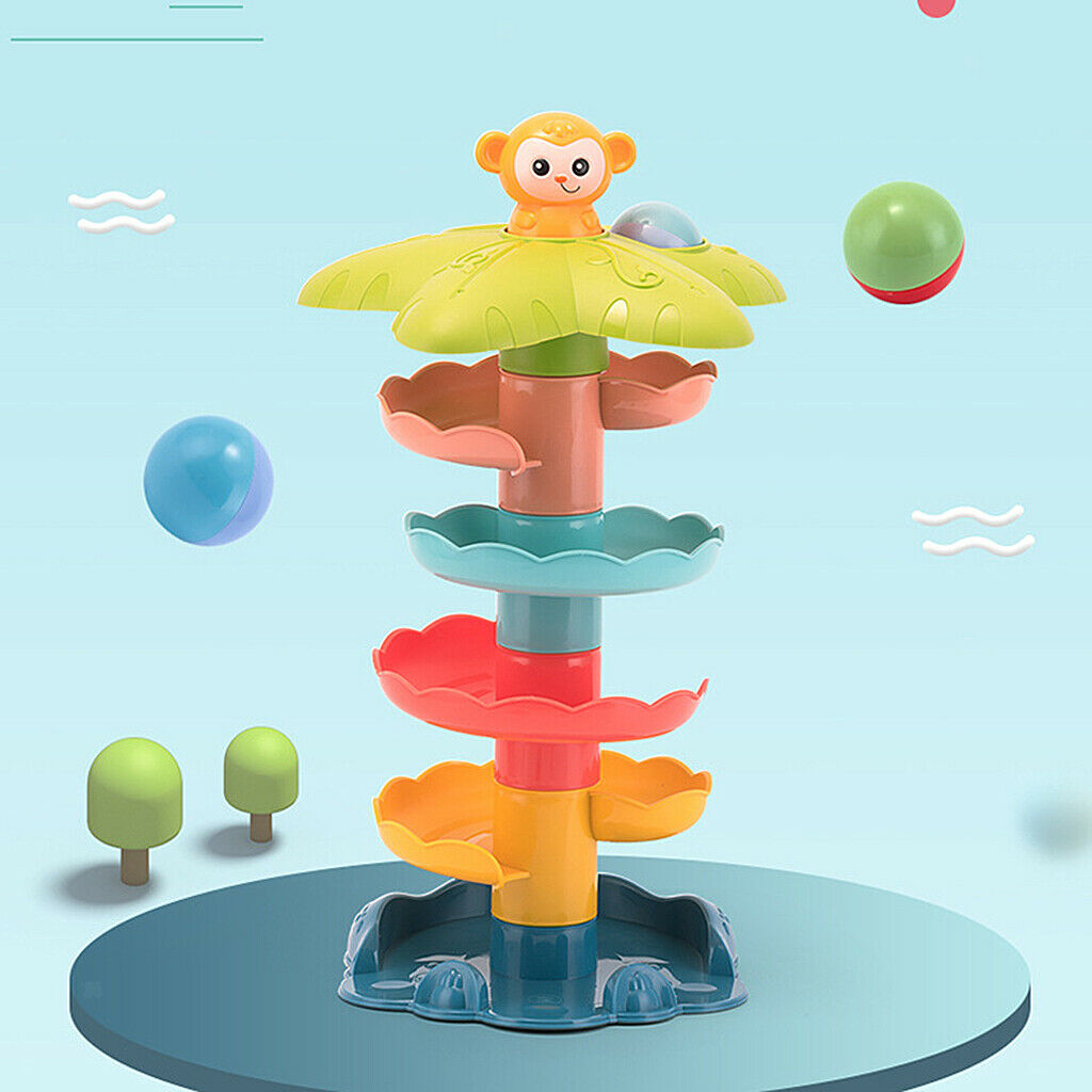 Plastic 6-tier Baby Educational Toys Tower Rolling Ball for Kids Toddler