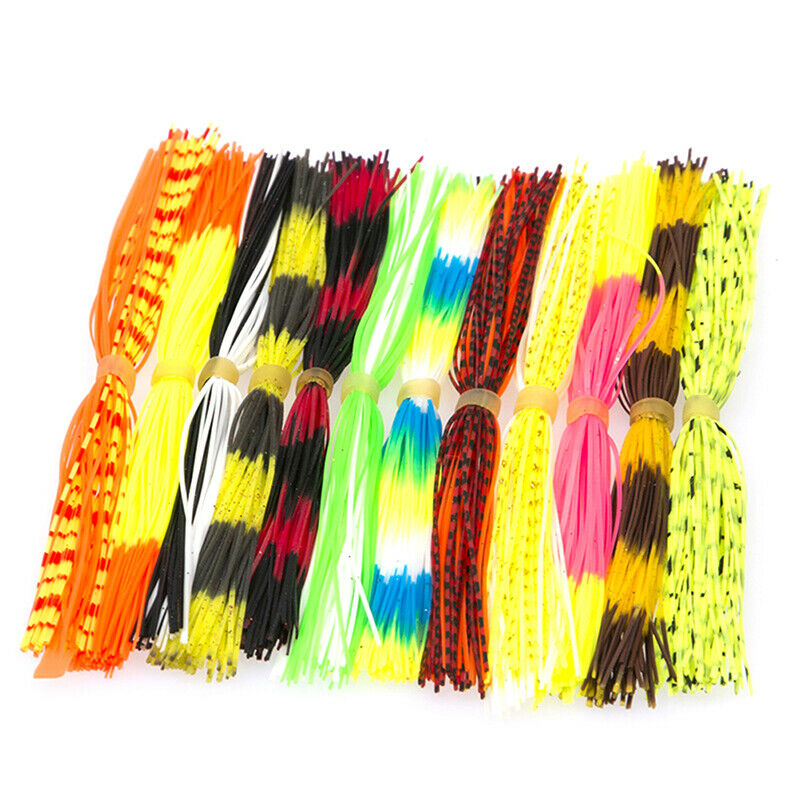 12 Bundles Mixed Color Silicone Skirts for Lures Squid Skirts Fly Tying Mate DF