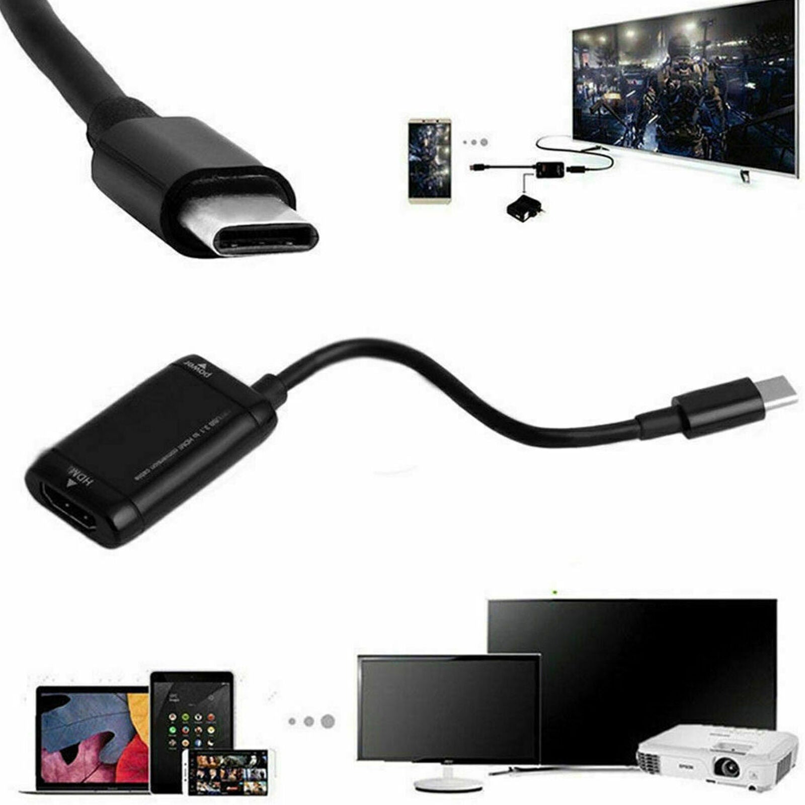 Hot USB-C Type C to HDMI Adapter USB 3.1 TV Cable For MHL Android Phone Tablets
