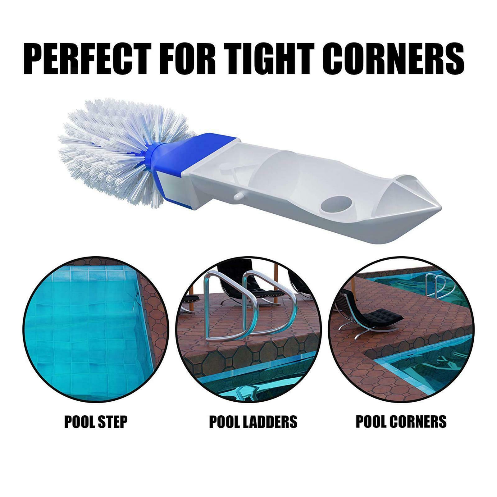 Swimming Pool Brush Floor Wall Nylon Pool with Clips for Most Kinds of