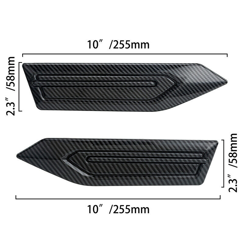 2Pcs Carbon Fiber Car Door Side Fender Air Flow Intake Vent Decorative Stickers