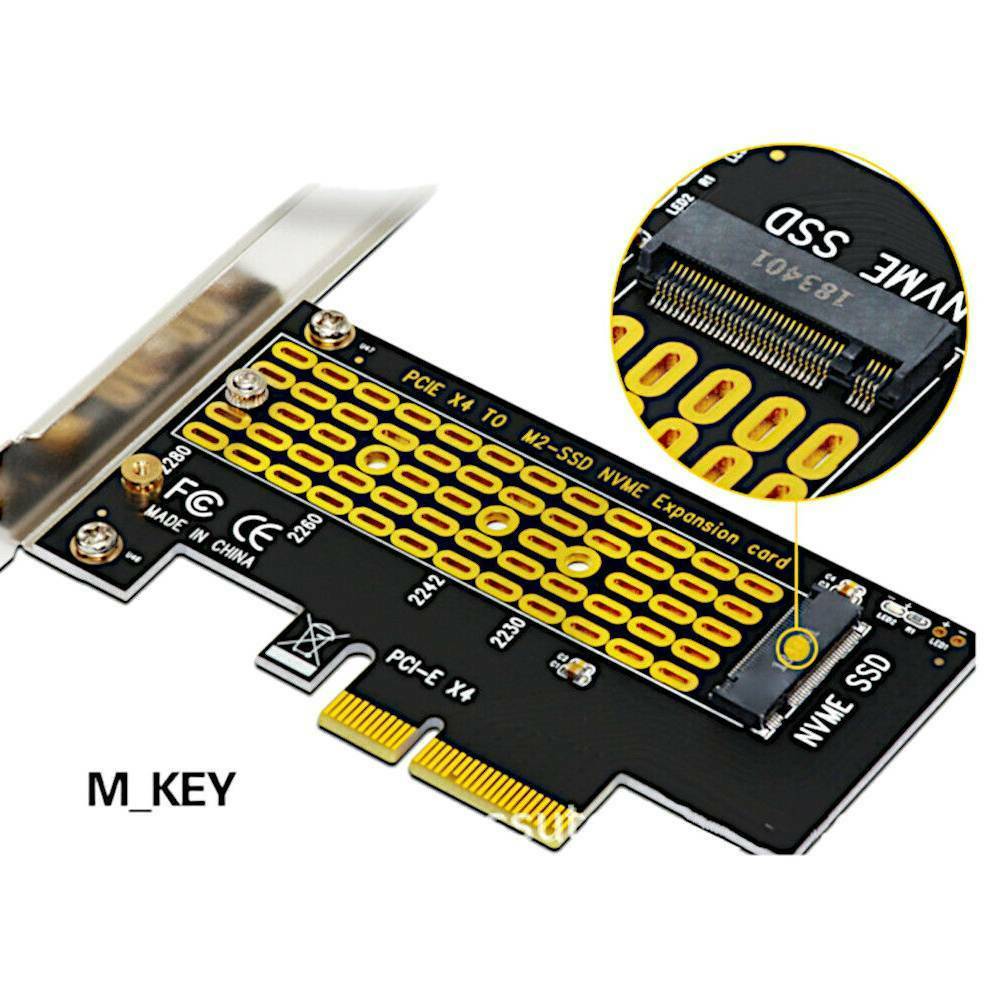 M.2 NGFF M-Key to Desktop PCIe x4 NVMe SSD Adapter Card 2242 2280 PCB Design!