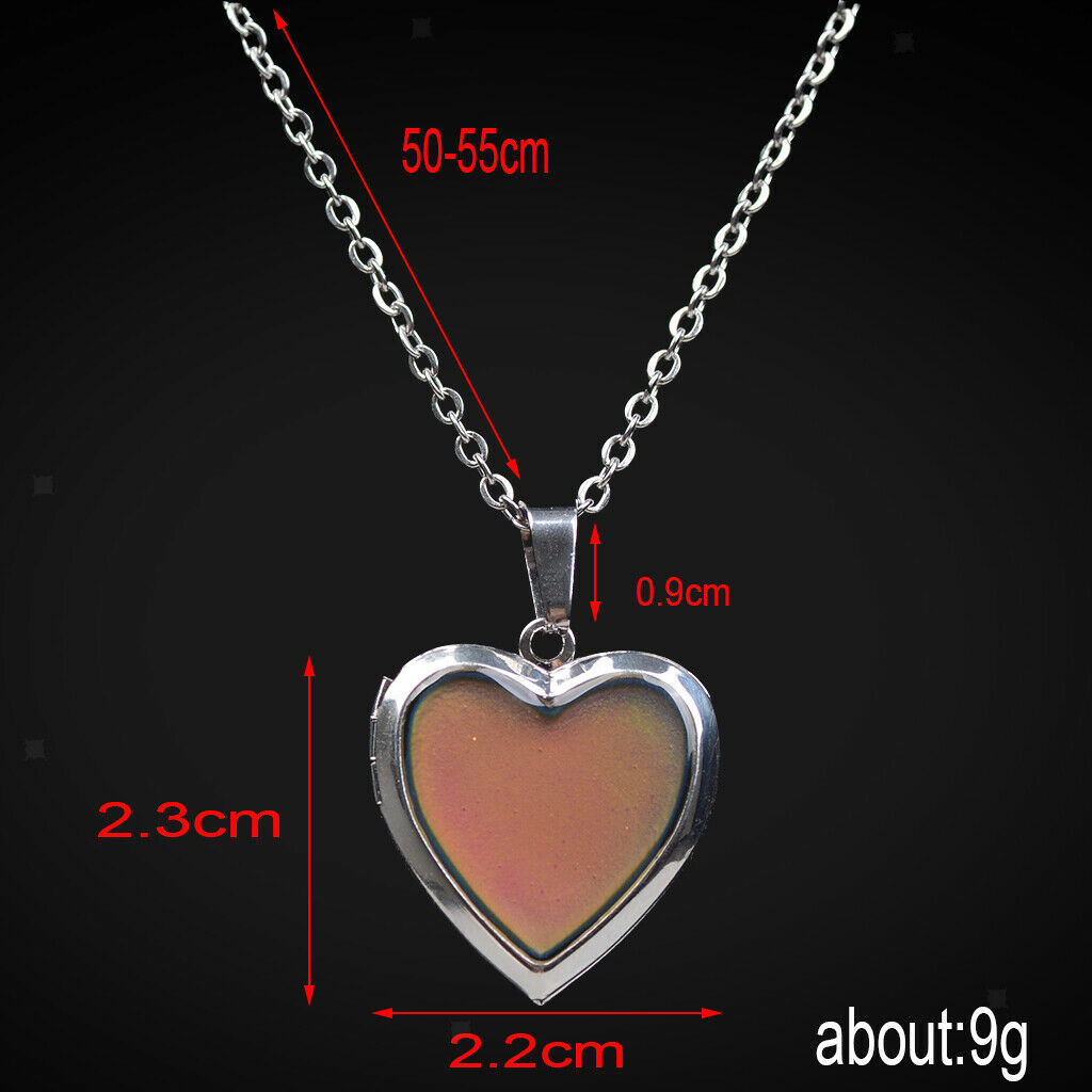 Color Change Mood Pendant Necklace Emotion Changeable Keepsake Jewelry Mens
