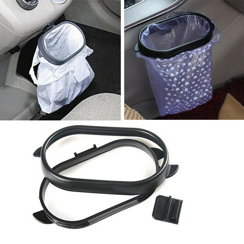 Interior Storage Adhesive Trash Bag Hanging Rack Holder Garbage Rubbish Bin